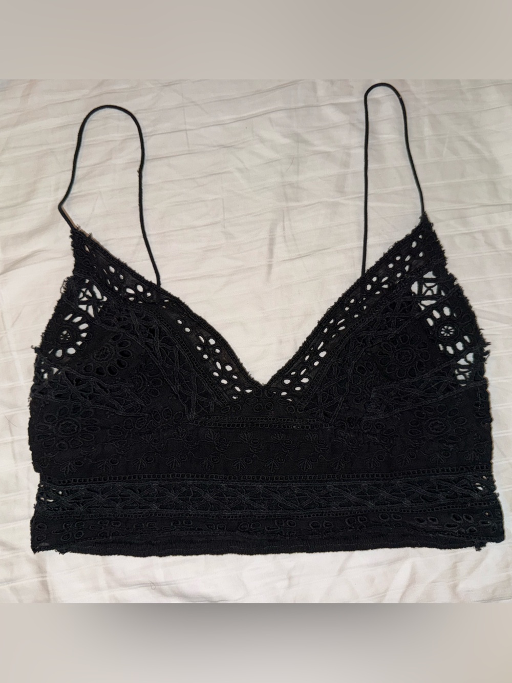 Free People Black Lace Bralette